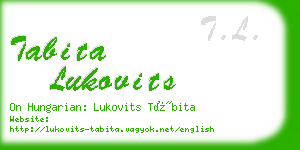 tabita lukovits business card